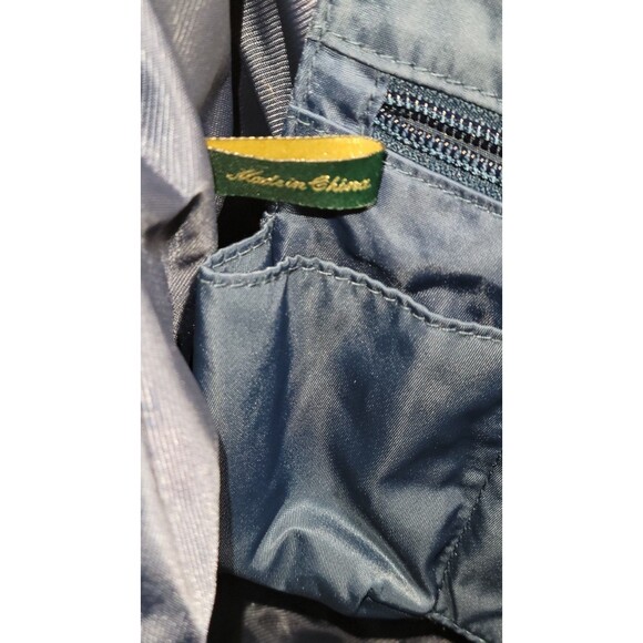 Lauren Ralph Lauren Navy Blue Nylon Tote Bag Red RLL Logo Embroidered Shopper - Picture 11 of 12